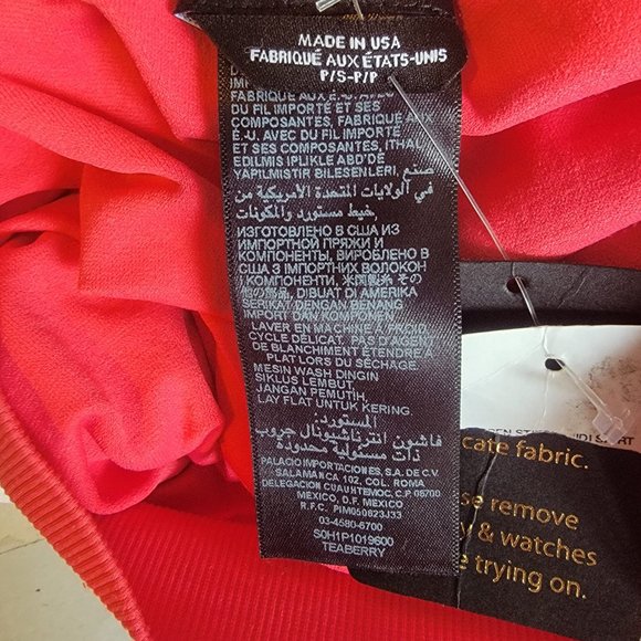 NWT Sz M/L Women's Bebe pink space knit lined square neck mesh stretch Crop top - Picture 4 of 5